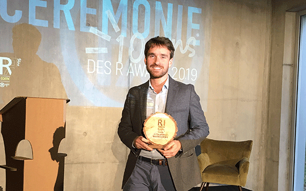 Rémi-Pierre LAPPREND, chef de projet RSE, lors de la remise des trophées